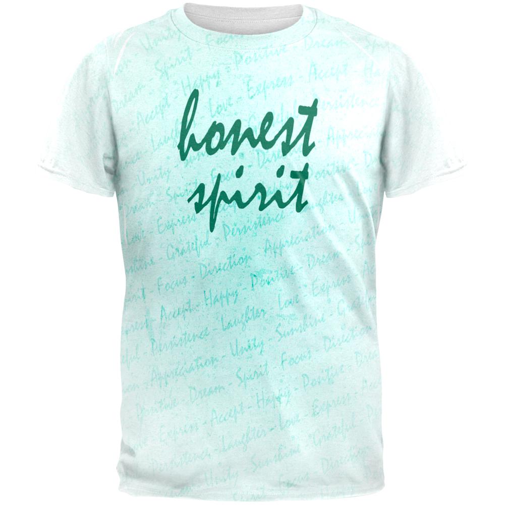 Inspirational Words Honest Spirit All Over Mens T Shirt Men's T-Shirts Old Glory 2XL Multi 