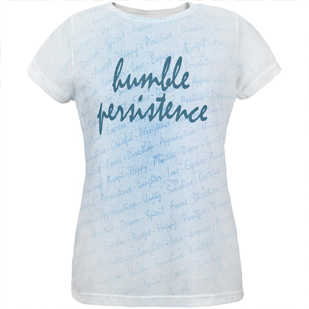 Inspirational Words Humble Persistence All Over Womens T Shirt Women's T-Shirts Old Glory 2XL Multi 