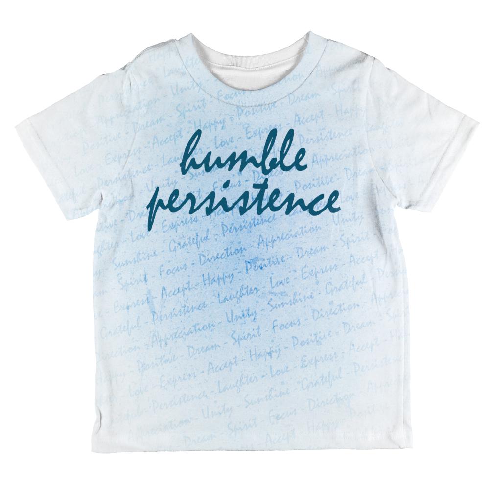 Inspirational Words Humble Persistence All Over Toddler T Shirt Toddler T-Shirts Old Glory 2T Multi 