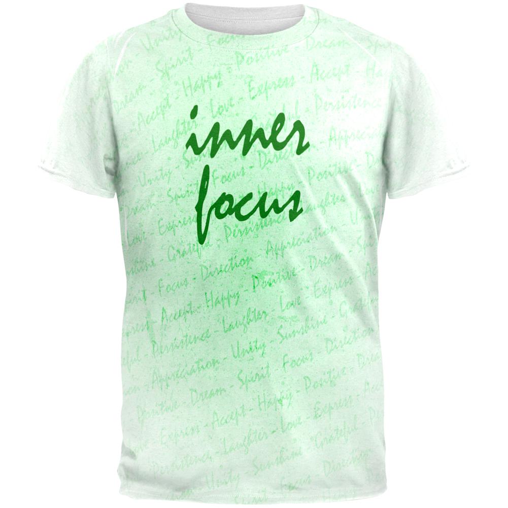 Inspirational Words Inner Focus All Over Mens T Shirt Men's T-Shirts Old Glory 2XL Multi 
