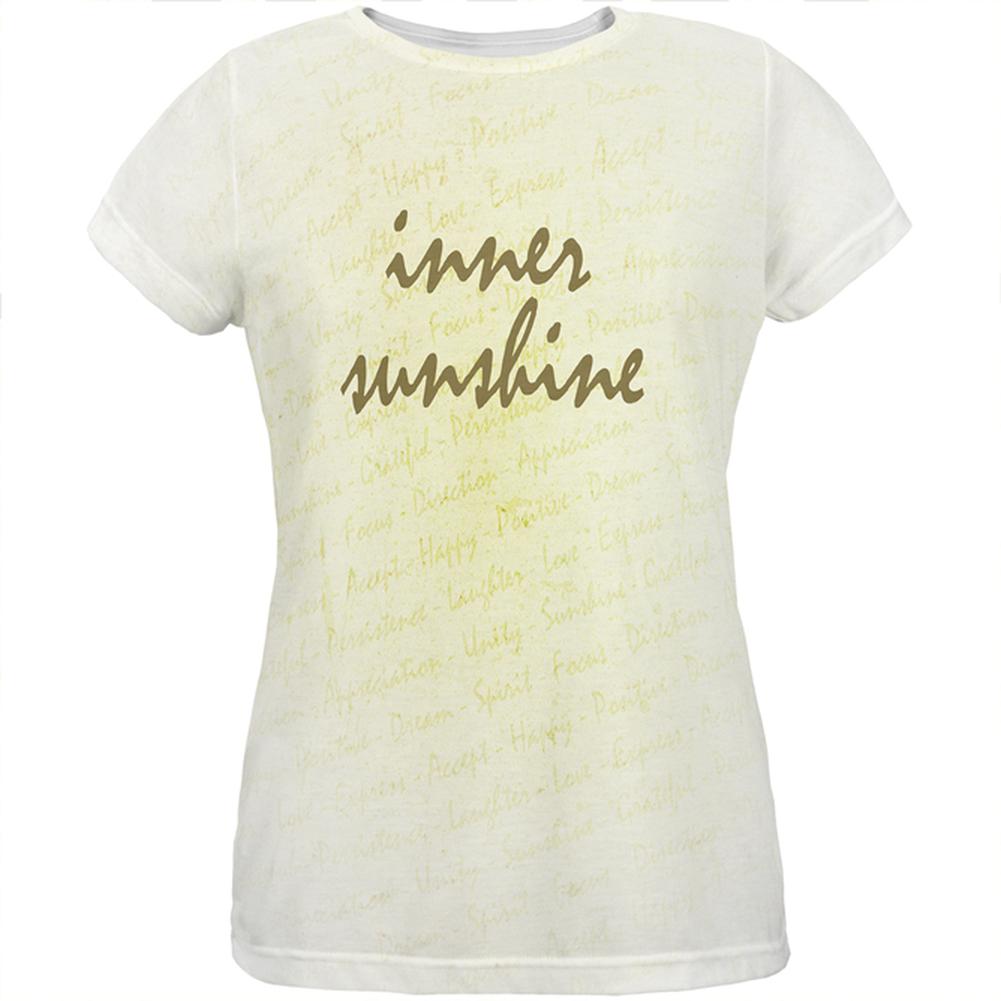 Inspirational Words Inner Sunshine All Over Womens T Shirt Women's T-Shirts Old Glory 2XL Multi 