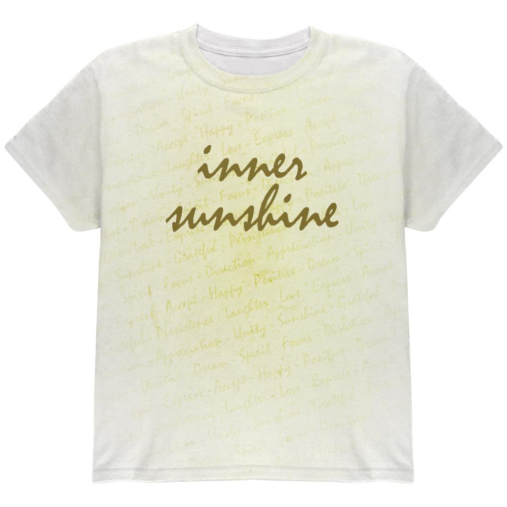 Inspirational Words Inner Sunshine All Over Youth T Shirt Youth T-Shirts Old Glory LG Multi 