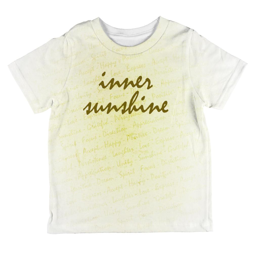 Inspirational Words Inner Sunshine All Over Toddler T Shirt Toddler T-Shirts Old Glory 2T Multi 