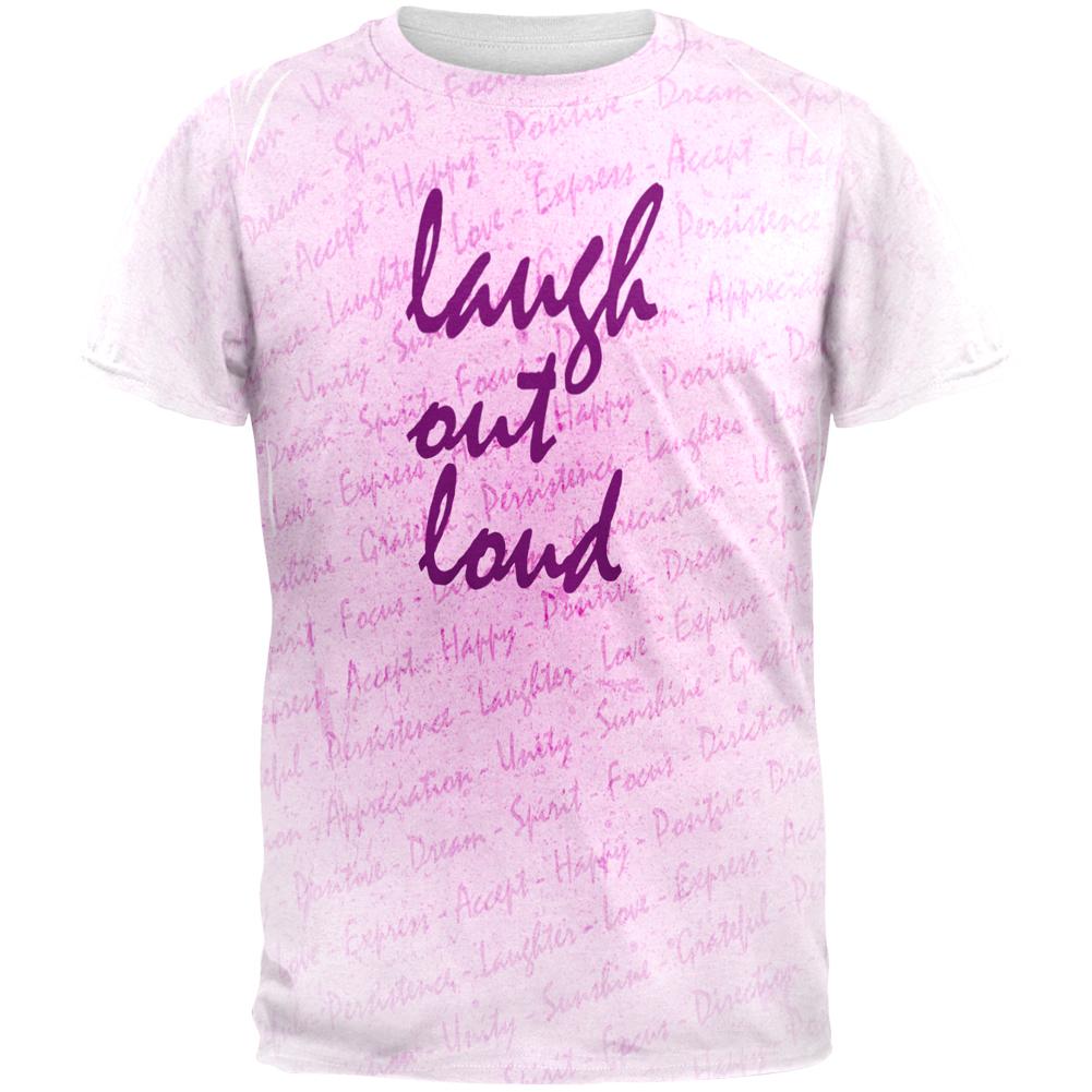 Inspirational Words Laugh Out Loud All Over Mens T Shirt Men's T-Shirts Old Glory 2XL Multi 