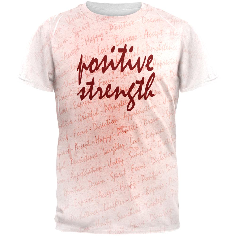 Inspirational Words Positive Strength All Over Mens T Shirt Men's T-Shirts Old Glory 2XL Multi 