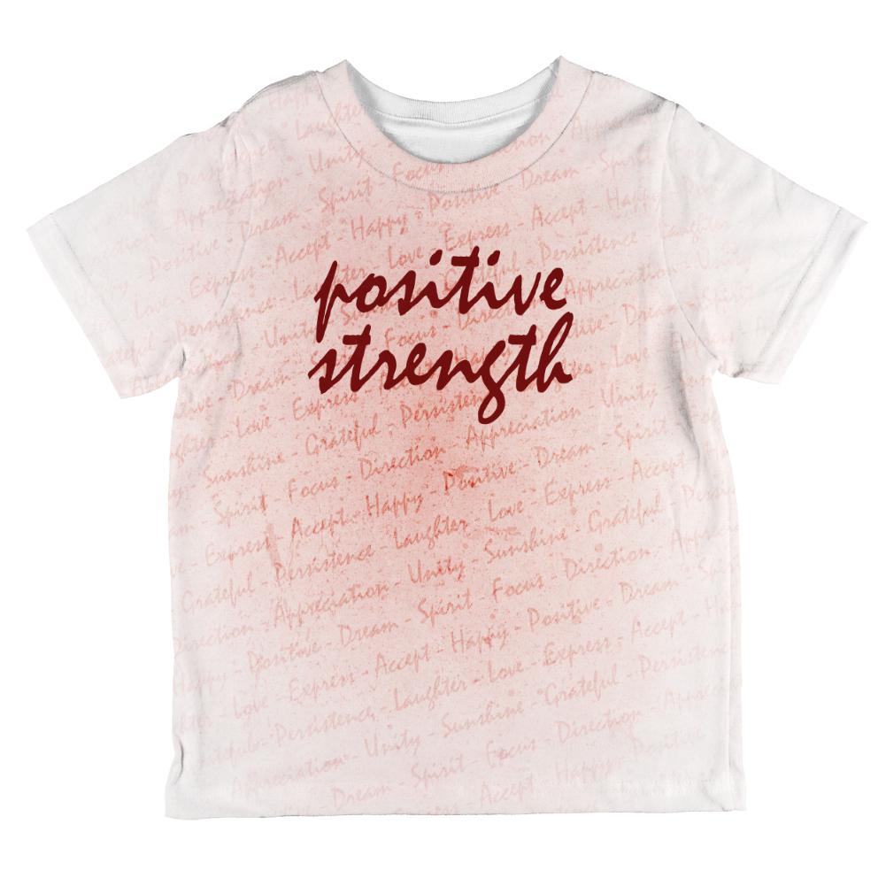 Inspirational Words Positive Strength All Over Toddler T Shirt Toddler T-Shirts Old Glory 2T Multi 