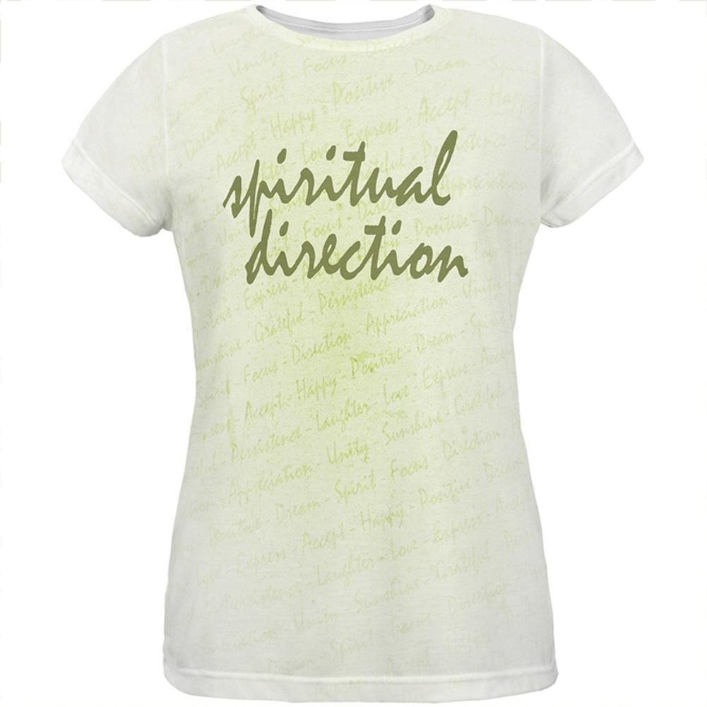 Inspirational Words Spiritual Direction All Over Womens T Shirt Women's T-Shirts Old Glory 2XL Multi 