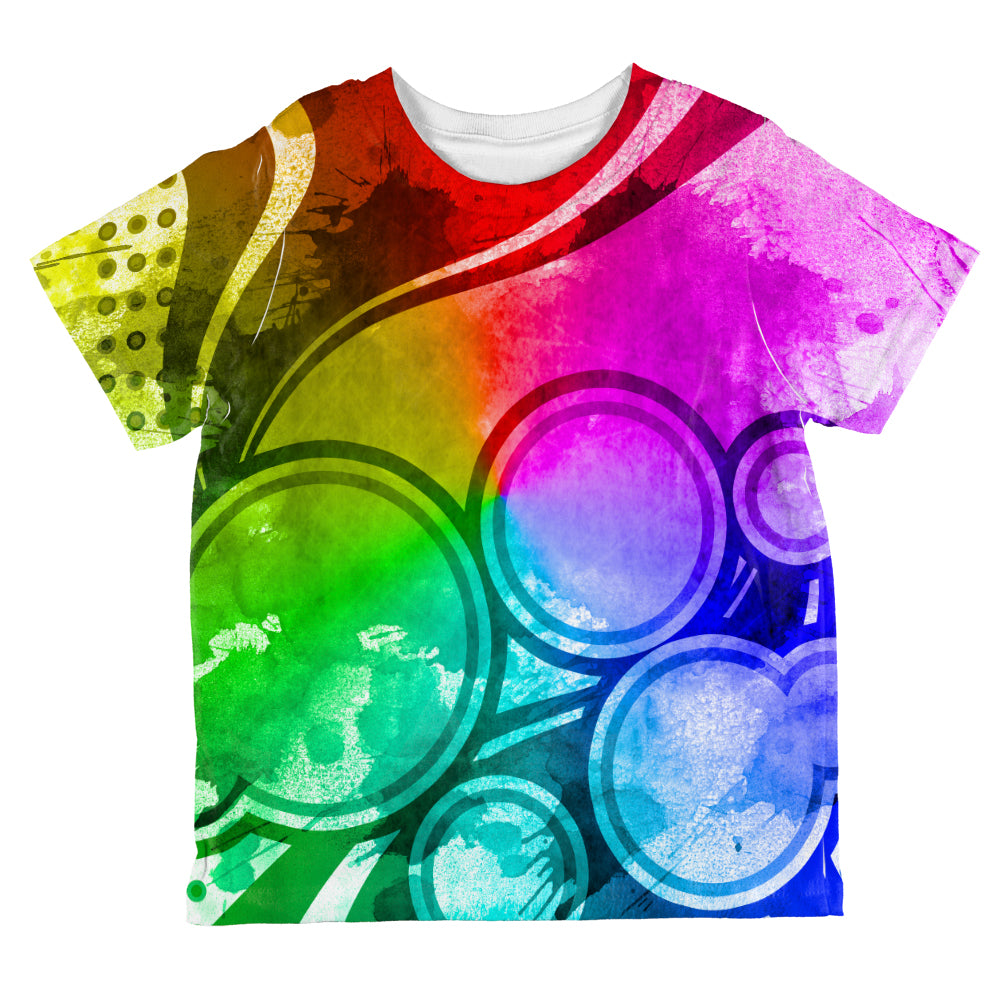 Art Deco Grunge Splatter All Over Toddler T Shirt Toddler T-Shirts global 2T Multi 