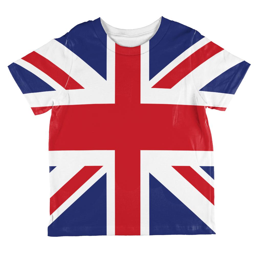 British Flag Union Jack All Over Toddler T Shirt Toddler T-Shirts Old Glory 2T Multi 