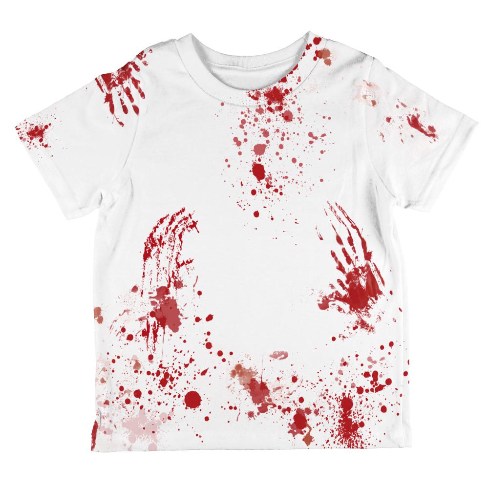 Halloween Blood Splatter All Over Toddler T Shirt Toddler T-Shirts Old Glory 2T Multi 