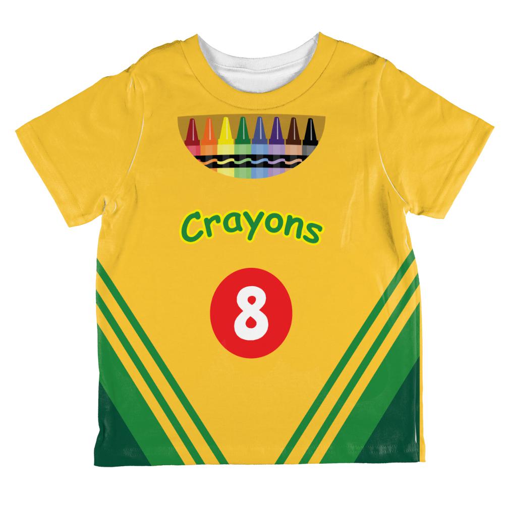 Halloween Crayon Box Costume All Over Toddler T Shirt Toddler T-Shirts Old Glory 2T Multi 