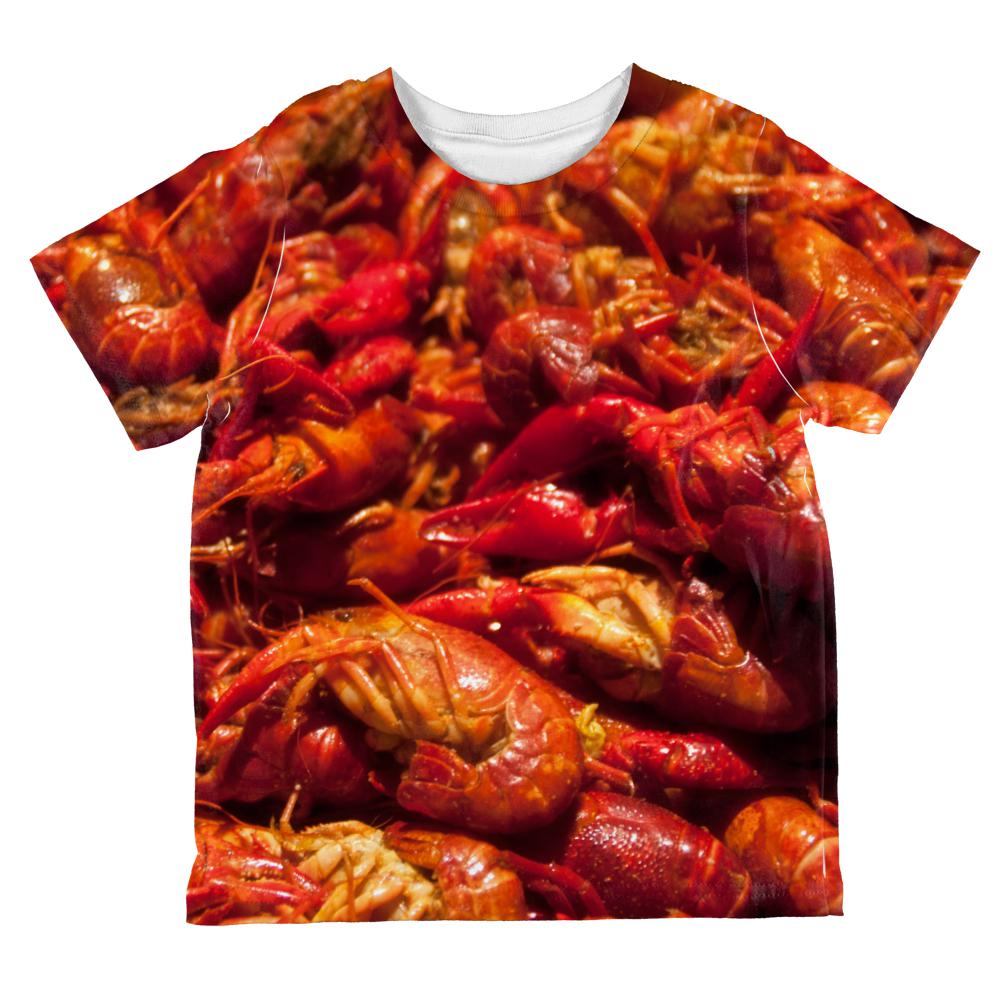 Mardi Gras Cajun Crawfish Boil All Over Toddler T Shirt Toddler T-Shirts Old Glory 2T Multi 