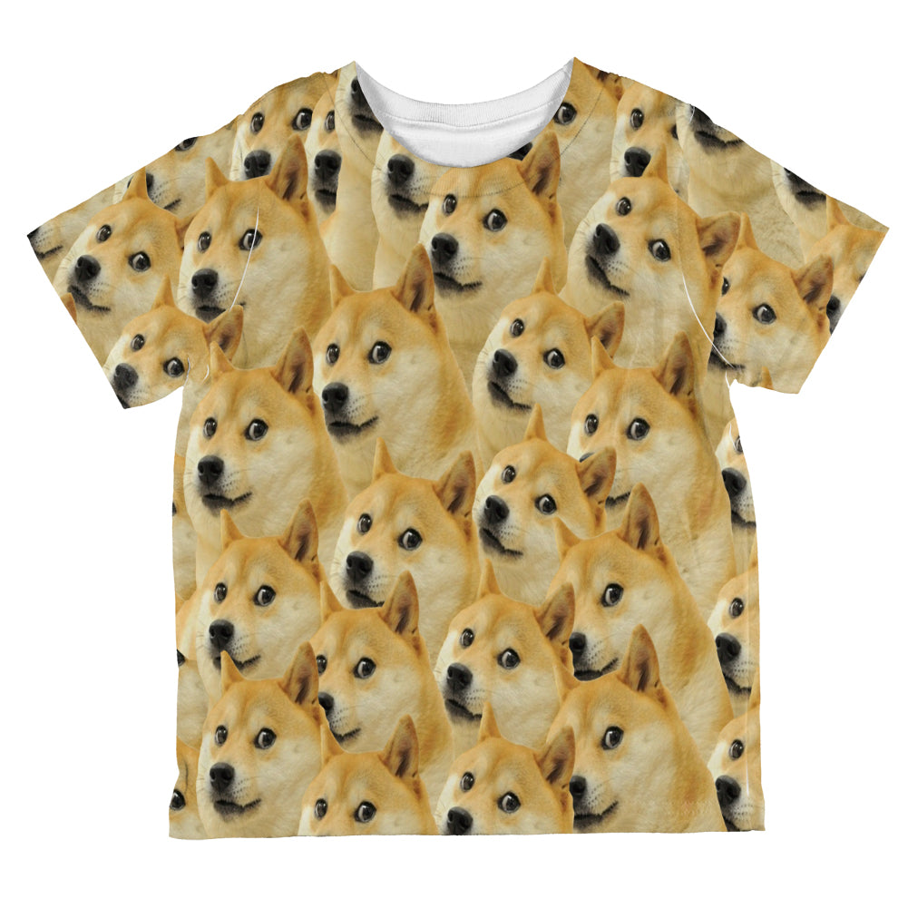 Doge Meme All Over Toddler T Shirt Toddler T-Shirts Old Glory 2T Multi 