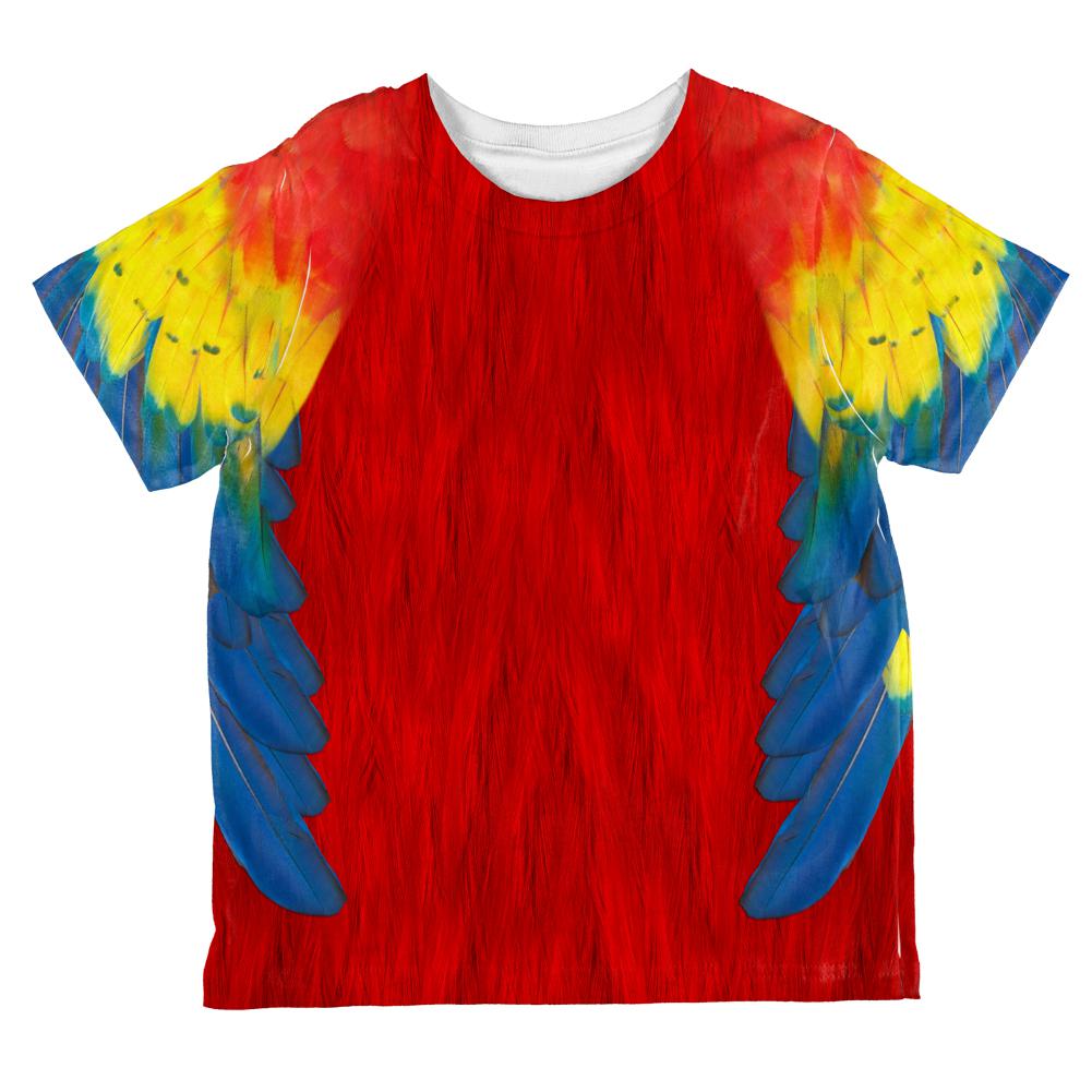 Halloween Scarlet Macaw Parrot Costume All Over Toddler T Shirt Toddler T-Shirts Old Glory 2T Multi 