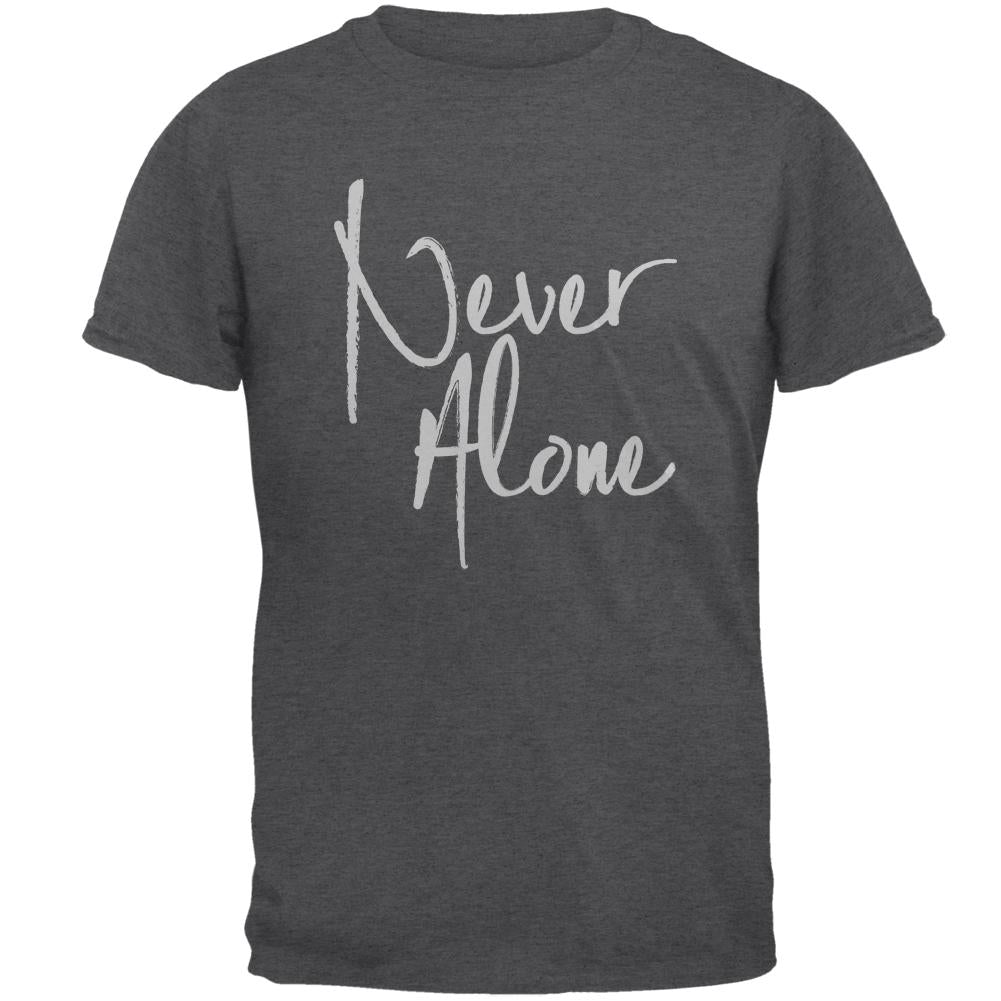 Daily Inspiration Never Alone Mens T Shirt Men's T-Shirts Old Glory 2XL Dark Heather 