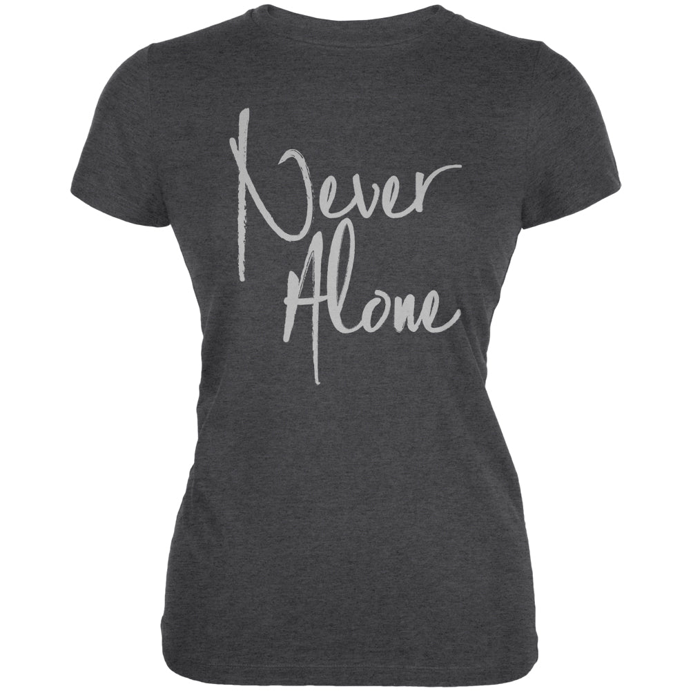 Daily Inspiration Never Alone Juniors Soft T Shirt Juniors T-Shirts Old Glory 2XL Deep Heather 