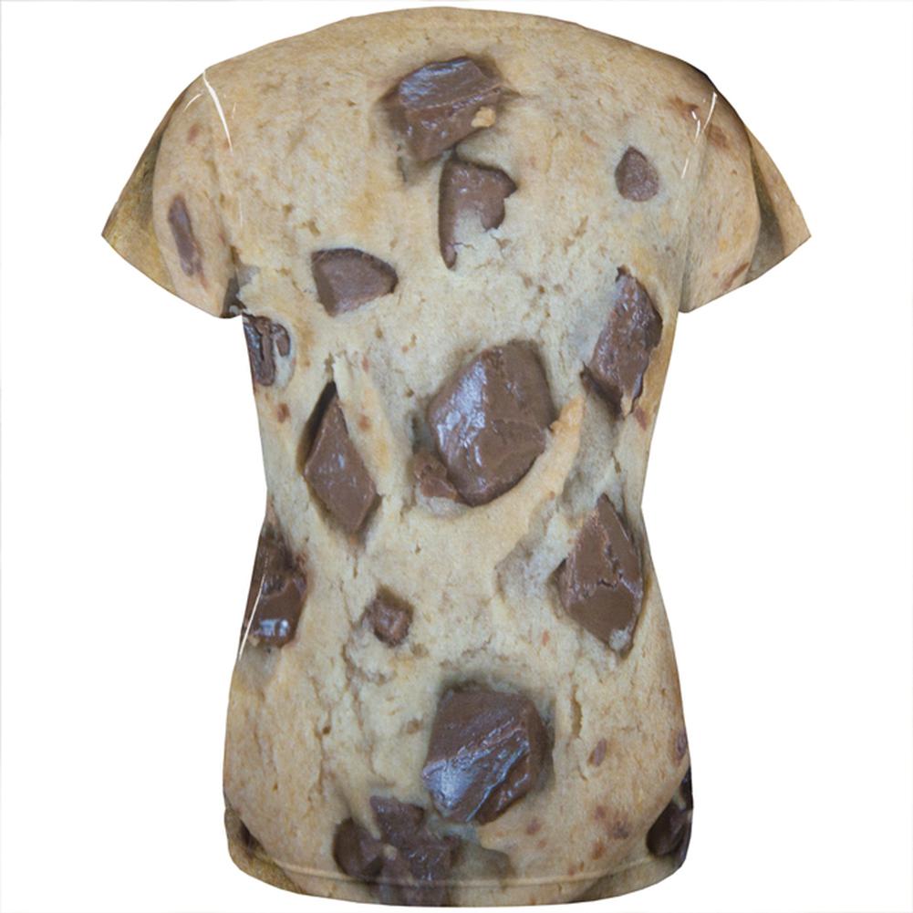 Chocolate Chip Cookies Chunks All Over Womens T Shirt Women's T-Shirts Old Glory   