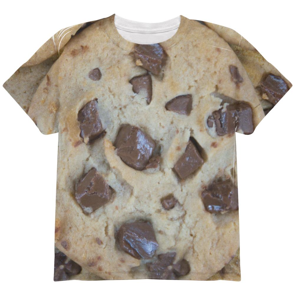 Chocolate Chip Cookies Chunks All Over Youth T Shirt Youth T-Shirts Old Glory LG Multi 