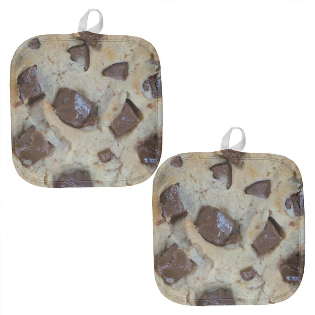 Chocolate Chip Cookies Chunks All Over Pot Holder (Set of 2) Pot Holders Old Glory OS Multi 