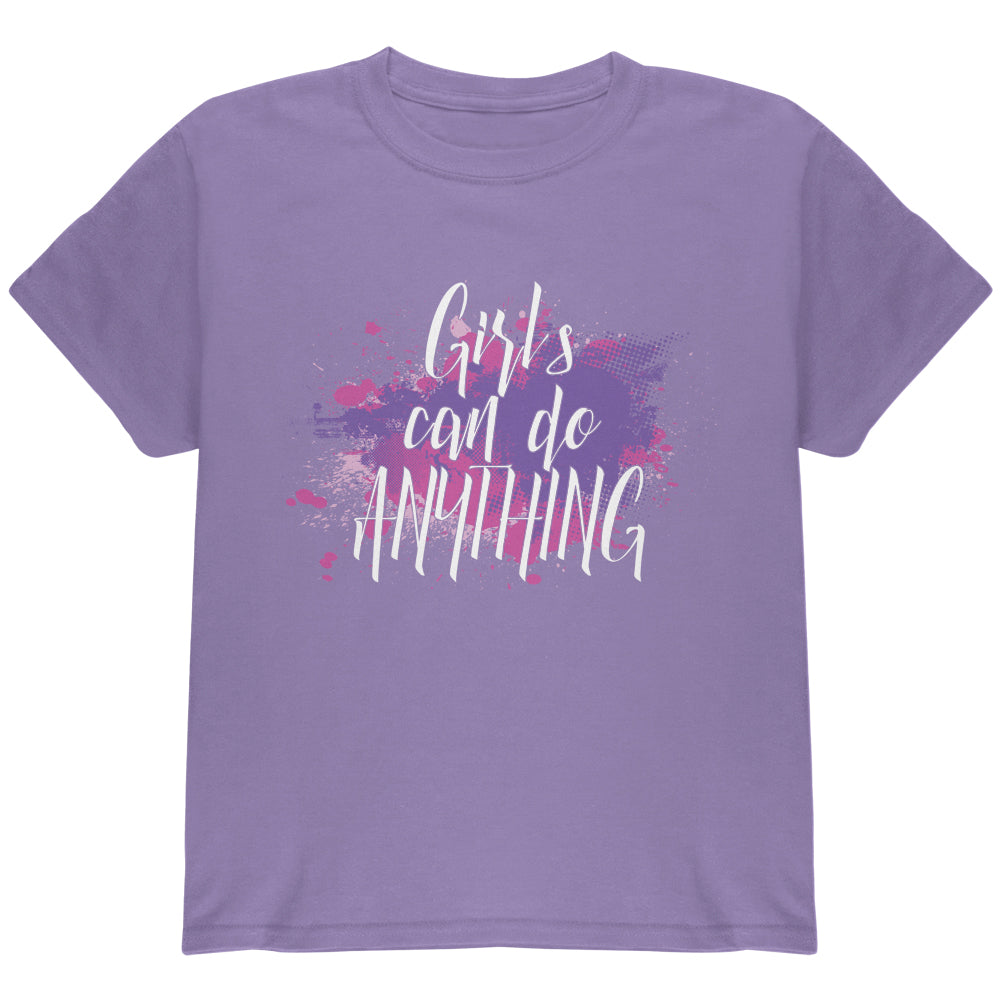 Girls Can Do Anything Girl Power Youth T Shirt Youth T-Shirts Old Glory YLG Violet 