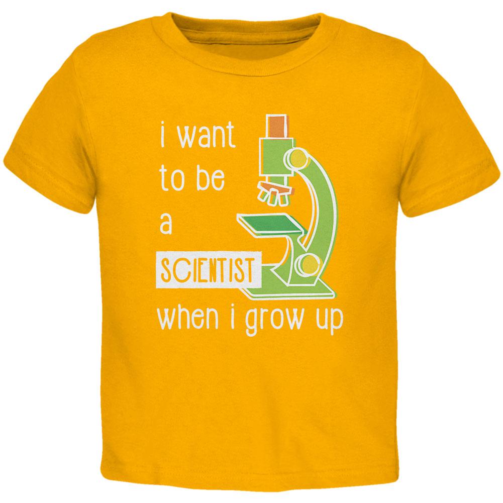 When I Grow Up Scientist Toddler T Shirt Toddler T-Shirts Old Glory 2T Gold 