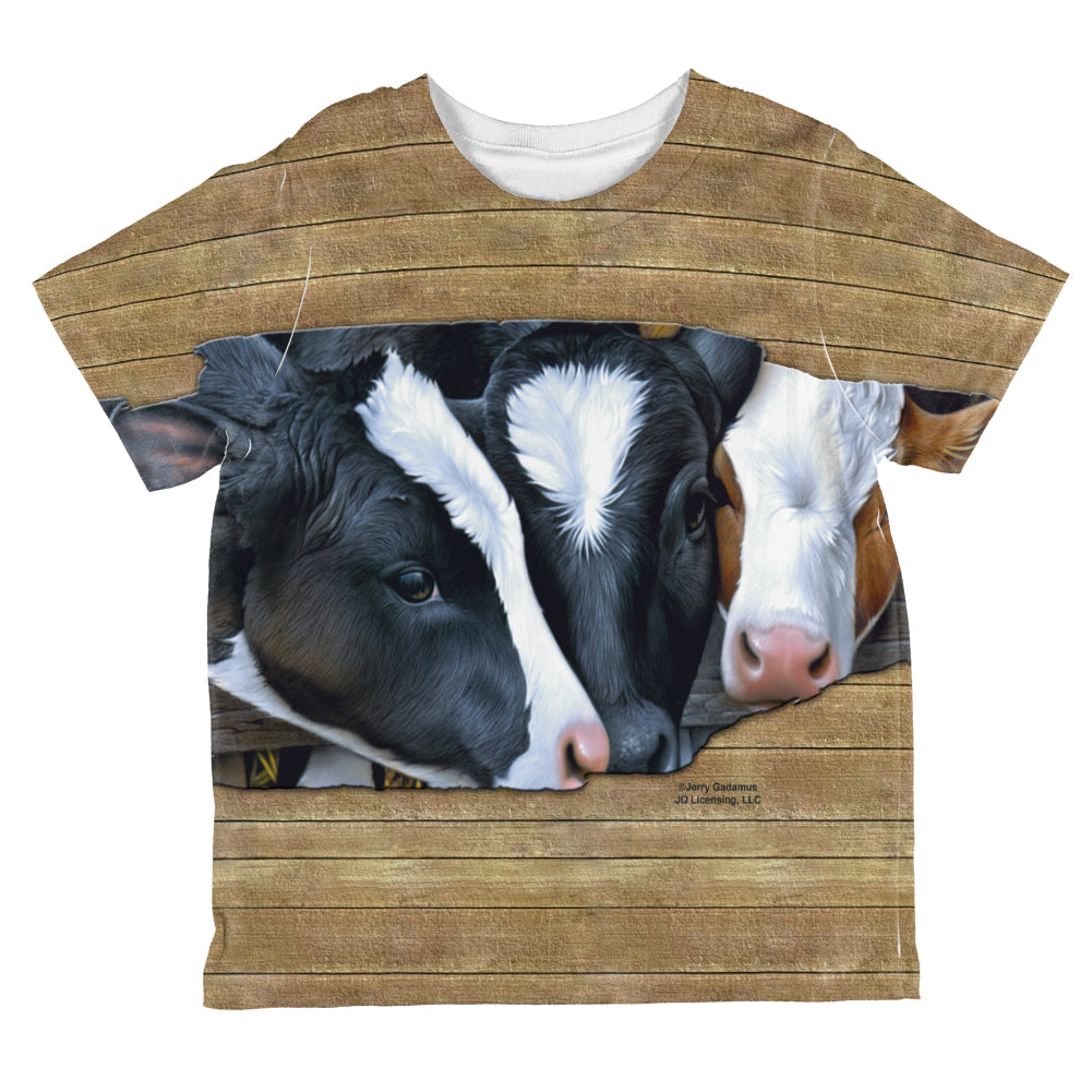 Queens of the Dairy Farm Cows All Over Toddler T Shirt Toddler T-Shirts Old Glory 2T Multicolored 