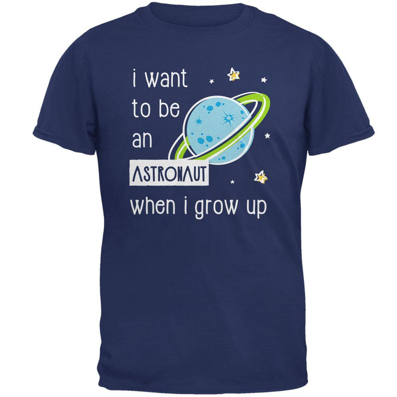 When I Grow Up Astronaut Mens T Shirt Men's T-Shirts Old Glory 2XL Metro Blue 