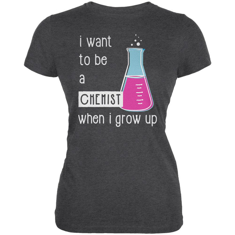 When I Grow Up Chemist Juniors Soft T Shirt Juniors T-Shirts Old Glory 2XL Deep Heather 