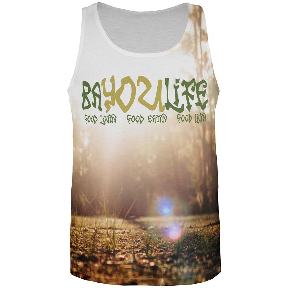 Bayou Life Swamp Sunrise Cajun Louisiana All Over Mens Tank Top Men's Tank Tops Old Glory 2XL Multi 