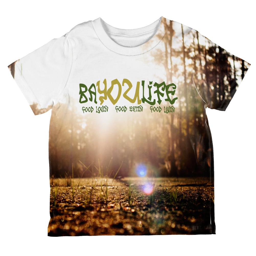 Bayou Life Swamp Sunrise Cajun Louisiana All Over Toddler T Shirt Toddler T-Shirts Old Glory 2T Multi 