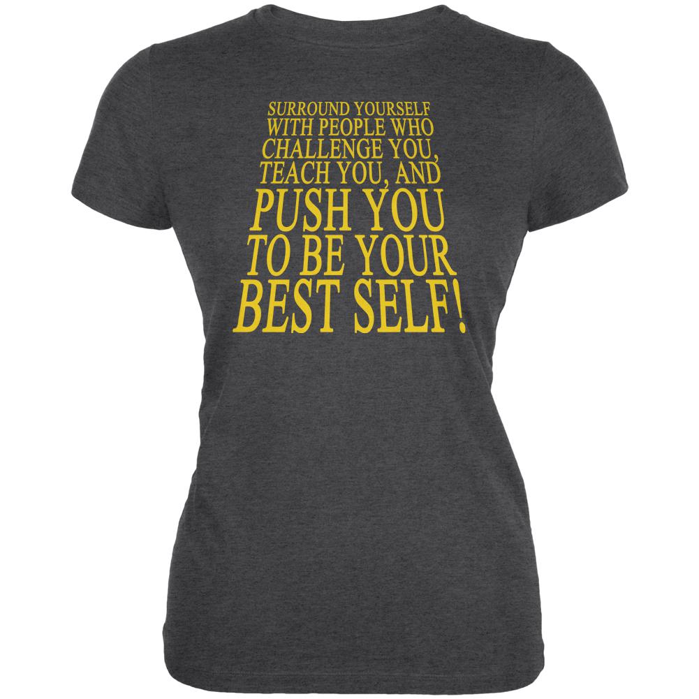 Key To Success Be Your Best Self Juniors Soft T Shirt Juniors T-Shirts Old Glory 2XL Deep Heather 