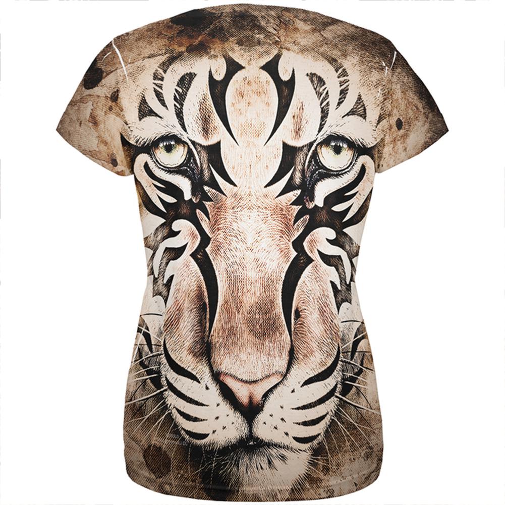 Tiger Eye Ghost And The Darkness All Over Womens T Shirt Women's T-Shirts Old Glory   