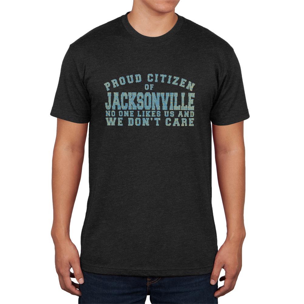 Proud No One Likes Jacksonville Mens Soft T Shirt Men's T-Shirts Old Glory 2XL Vintage Black 