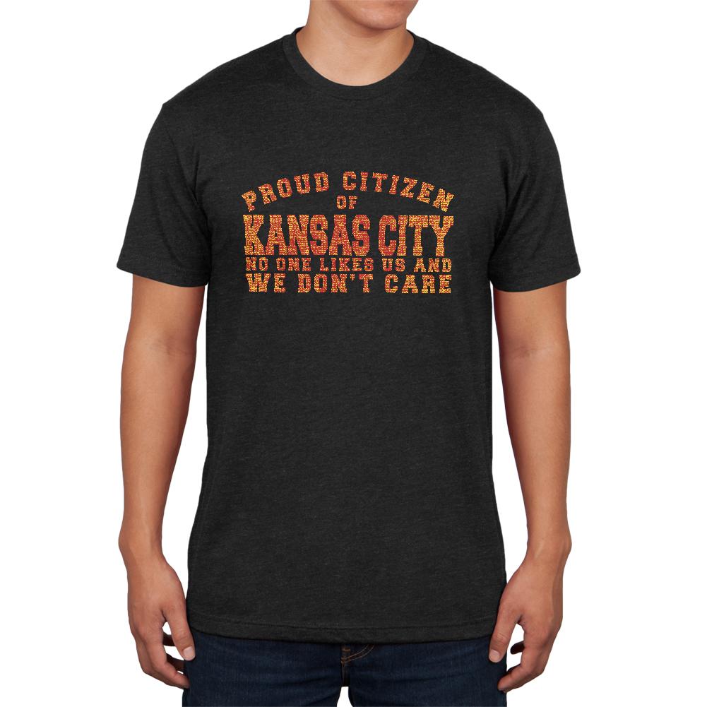 Proud No One Likes Kansas City Mens Soft T Shirt Men's T-Shirts Old Glory 2XL Vintage Black 