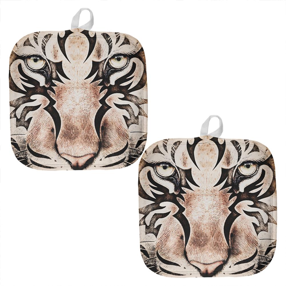 Tiger Eye Ghost And The Darkness All Over Pot Holder (Set of 2) Pot Holders Old Glory OS Multi 