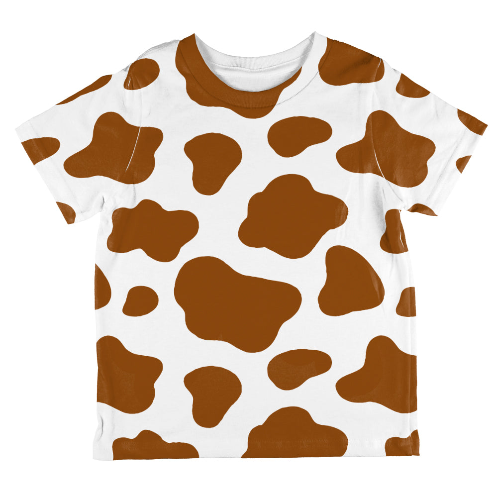 Halloween Costume Brown Spot Cow All Over Toddler T Shirt Toddler T-Shirts Old Glory 2T Multi 