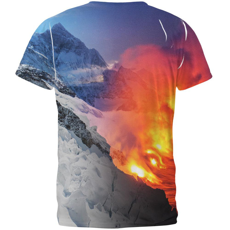 Extreme Nature Adventures Fire And Ice All Over Mens T Shirt Men's T-Shirts Old Glory   