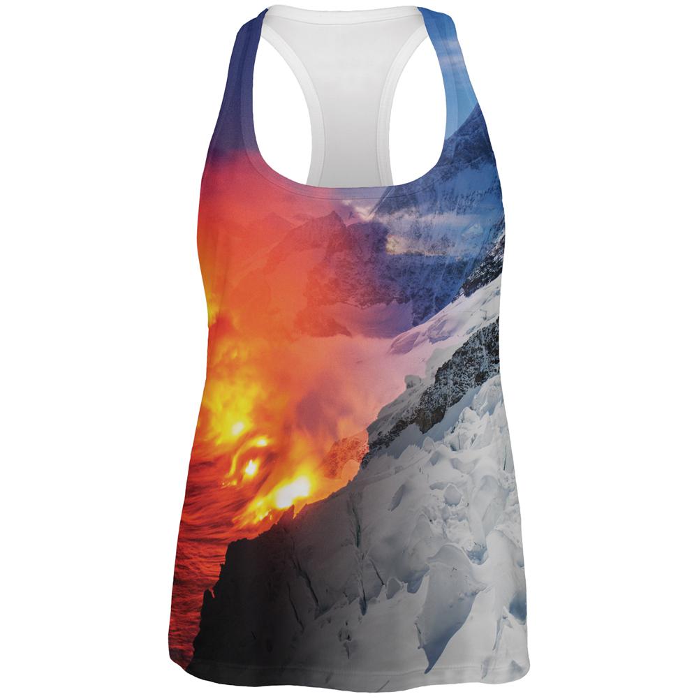 Extreme Nature Adventures Fire And Ice All Over Womens Work Out Tank Top Women's Tank Tops Old Glory 2XL Multi 