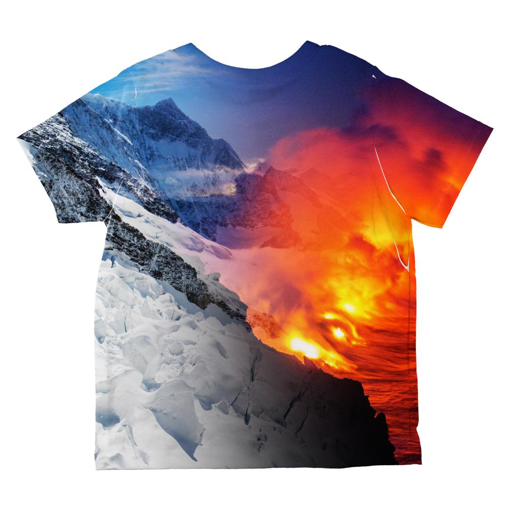 Extreme Nature Adventures Fire And Ice All Over Toddler T Shirt Toddler Tank Tops Old Glory   