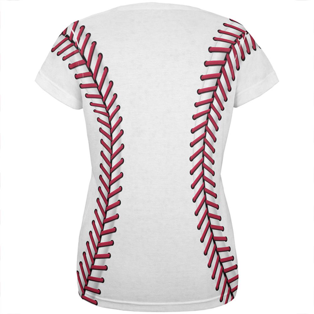 Baseball Costume All Over Womens T Shirt Women's T-Shirts Old Glory   