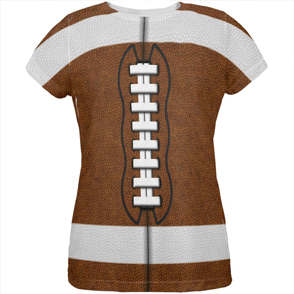 Football Costume All Over Womens T Shirt Women's T-Shirts Old Glory 2XL Multi 