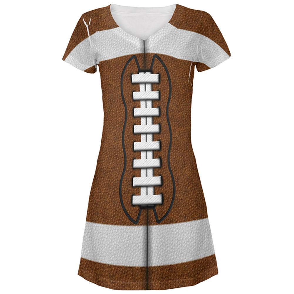 Football Costume All Over Juniors Beach Cover-Up Dress Juniors Dresses Old Glory MD Multi 