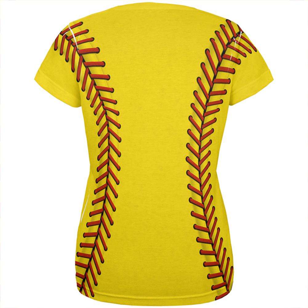 Softball Costume All Over Womens T Shirt Women's T-Shirts Old Glory   