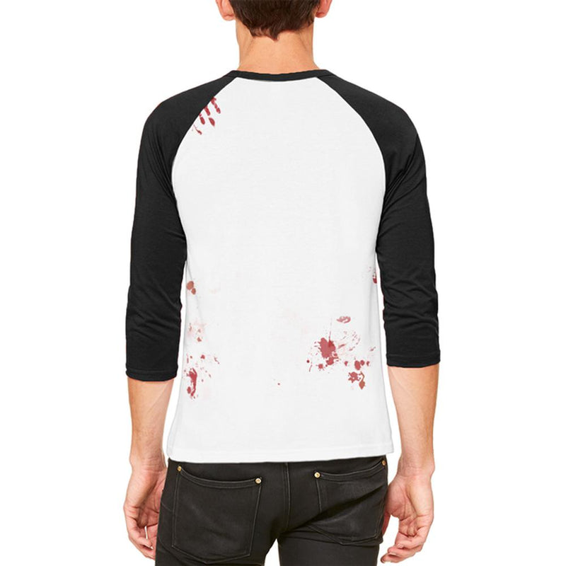 Halloween Blood Splatter Mens Raglan T Shirt Men's T-Shirts Old Glory   