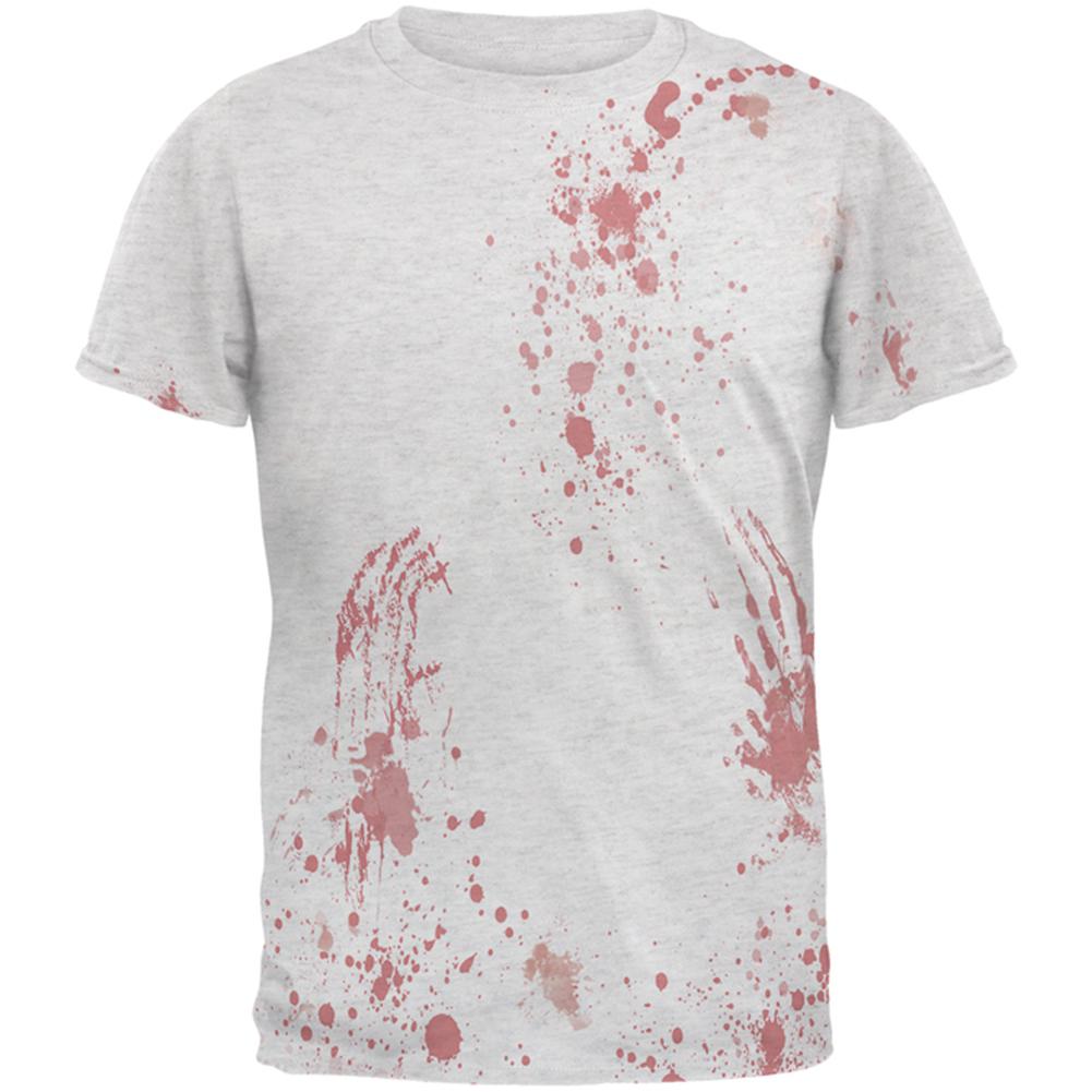 Halloween Blood Splatter Mens T Shirt Men's T-Shirts Old Glory 2XL Heather White 