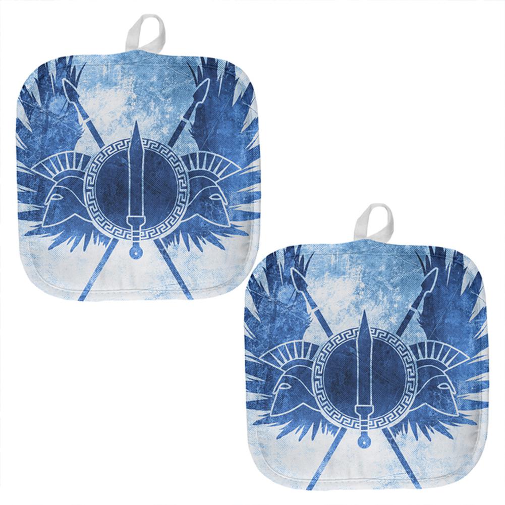 Greek Warrior Princess All Over Pot Holder (Set of 2) Pot Holders Old Glory OS Multi 