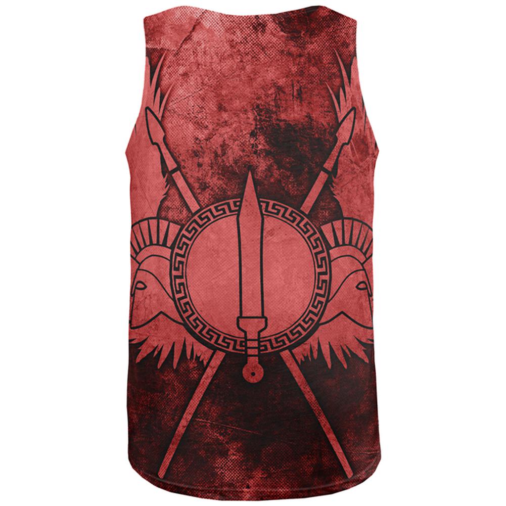 Spartan Greek Warrior Gladiator All Over Mens Tank Top Men's Tank Tops Old Glory   