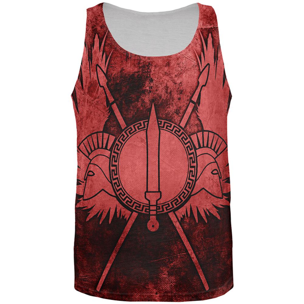 Spartan Greek Warrior Gladiator All Over Mens Tank Top Men's Tank Tops Old Glory 2XL Multi 