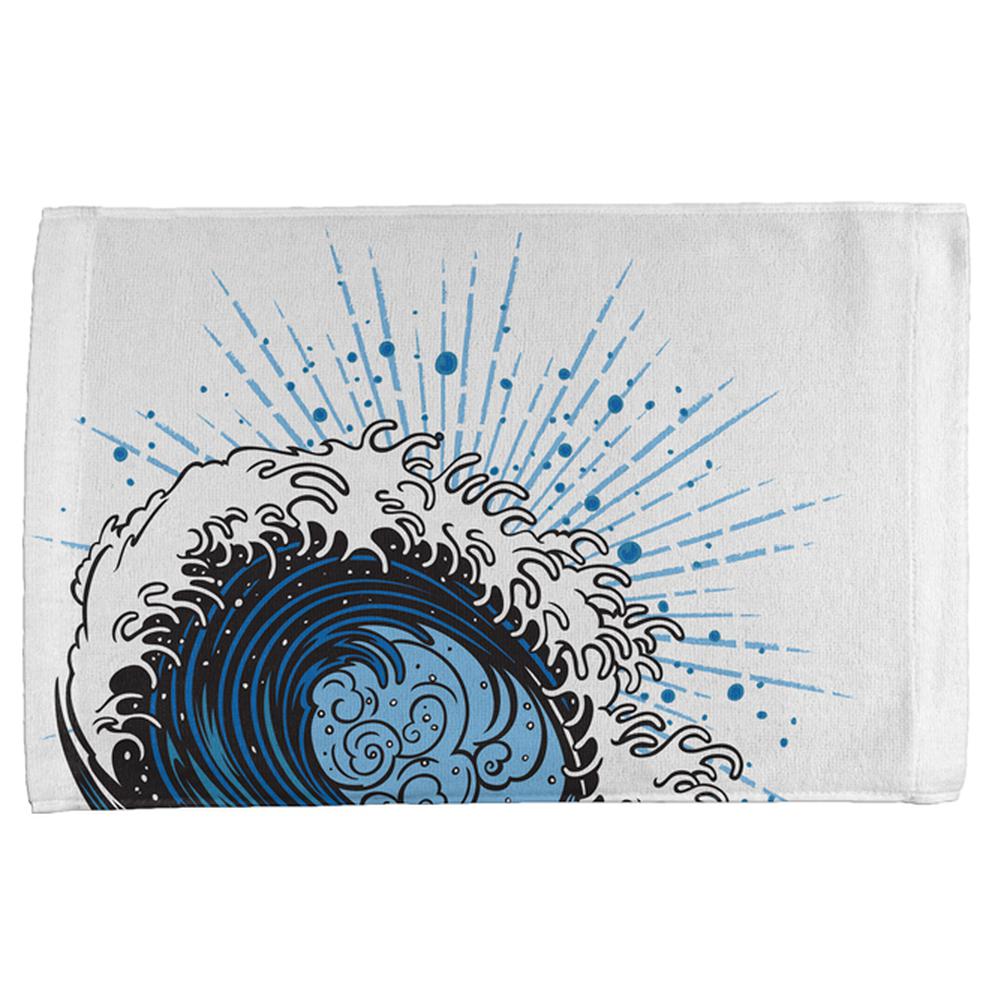 Summer Asian Wave Japanese Tsunami All Over Hand Towel Hand Towel Old Glory OS Multi 