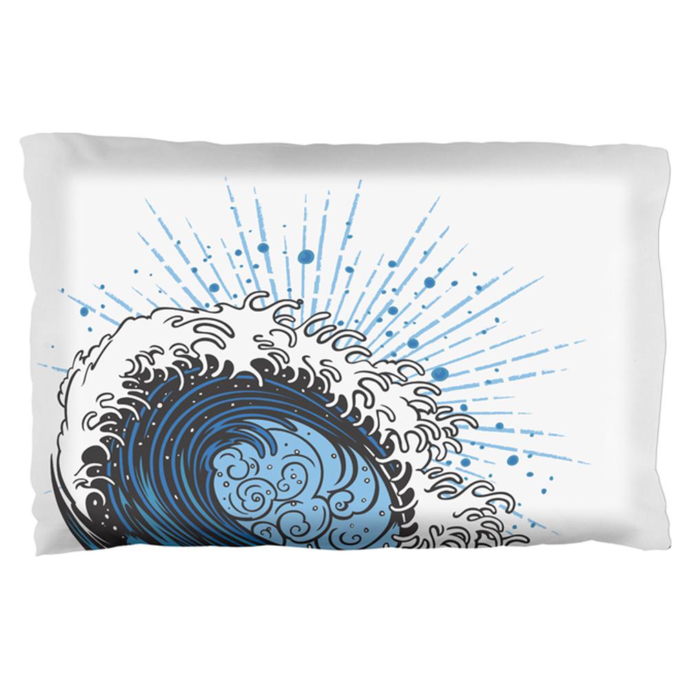 Summer Asian Wave Japanese Tsunami Pillow Case Pillowcases Old Glory OS Multi 